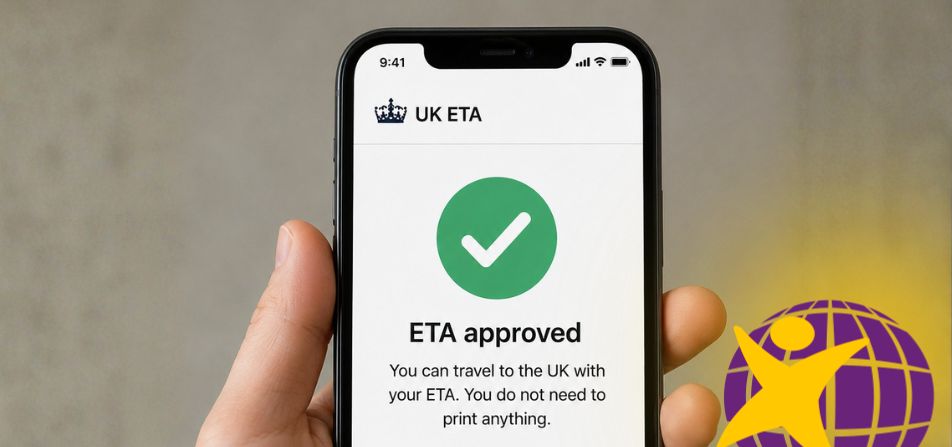 Electronic Travel Authorization" ou "ETA", em inglês, é uma nova medida adotada pelo governo britânico para agilizar o processo de entrada de turistas no país.